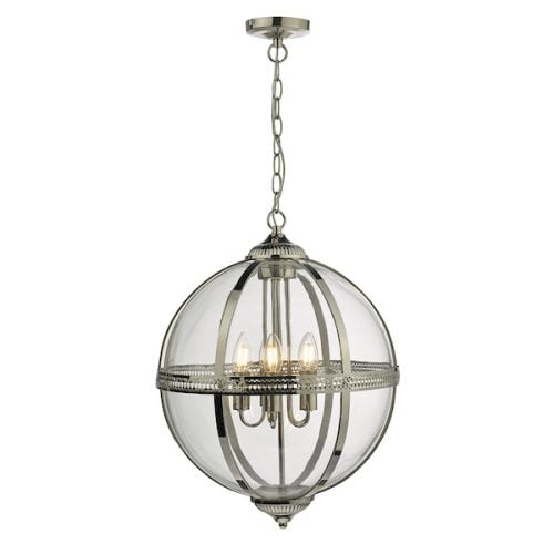 VANESSA 5Lt PENDANT POLISHED NICKLE