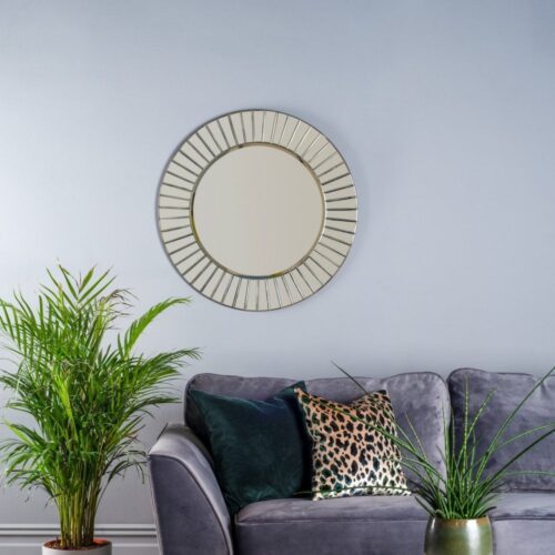 Lahaina Bevelled Round Mirror 80cm