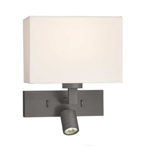 Wall Light With LED In Bronze With Shade