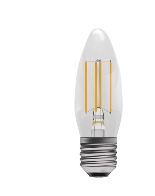 LED 3.3W Dimmable Clear Filament Candle - ES - 2700K